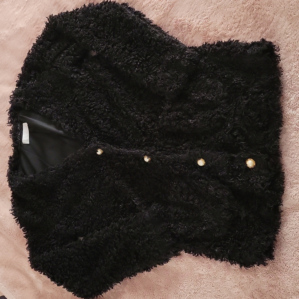 Black Fuzzy Cardigan